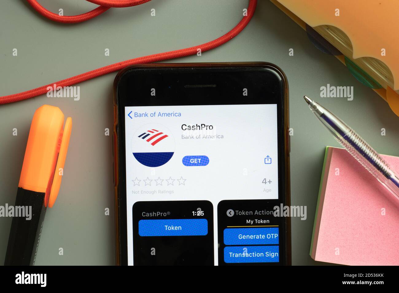 New York, États-Unis - 29 septembre 2020 : logo de l'application mobile CashPro Cash Pro sur l'écran du téléphone, illustration éditoriale Banque D'Images