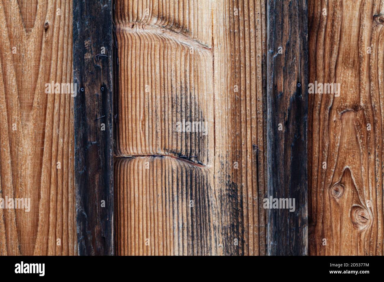 Revêtement en bois sur un bâtiment du Britannia Ship Yard Dans Steveston Colombie-Britannique Canada Banque D'Images