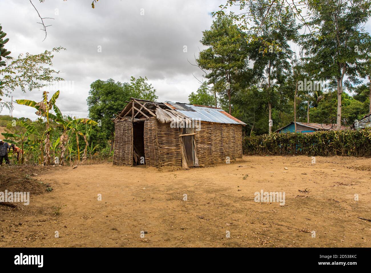 Haïti maison rurale en bois Banque D'Images