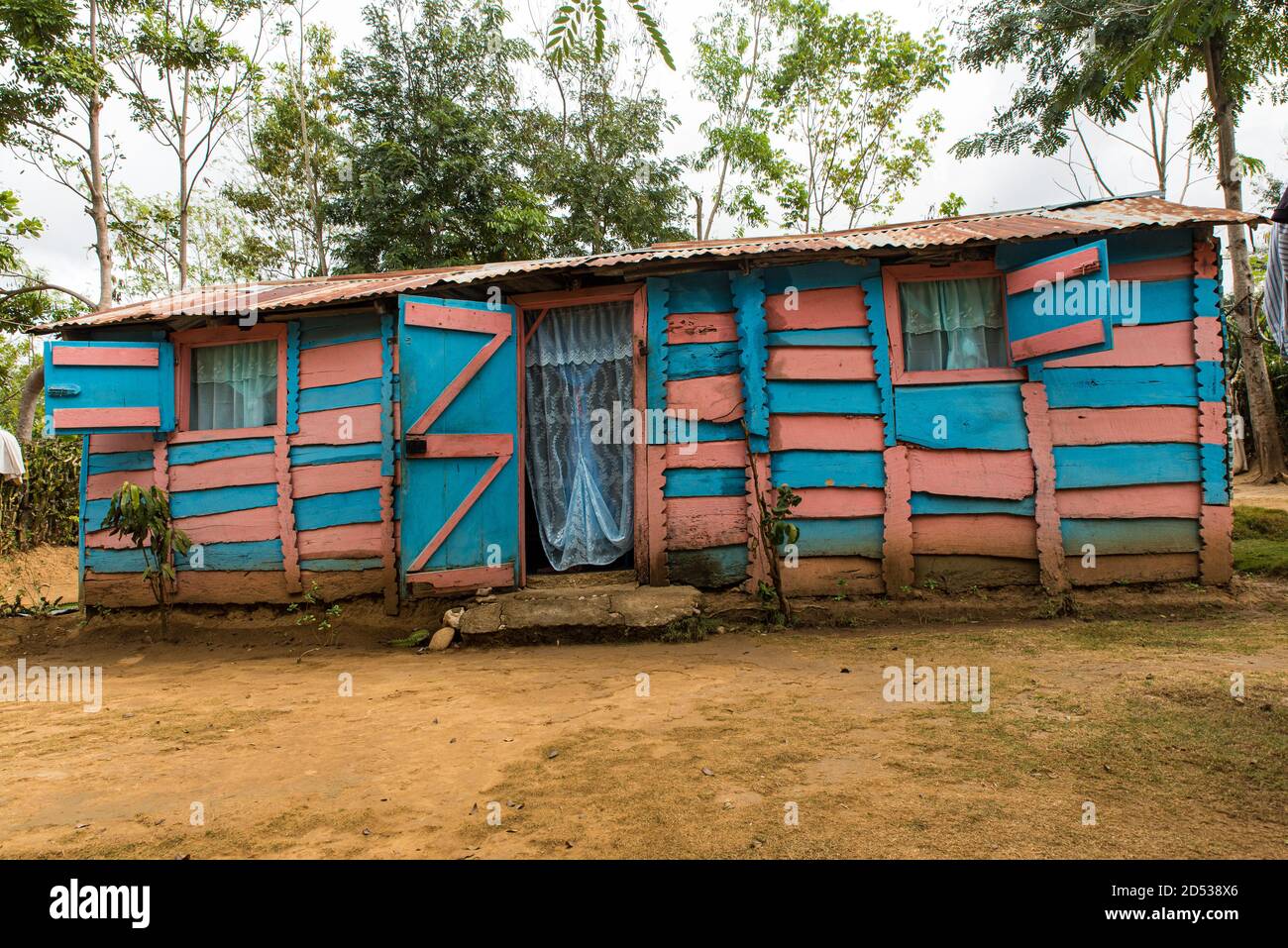 Haïti maison rurale en bois Banque D'Images