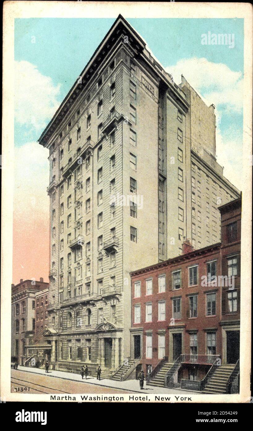 New York City USA, Martha Washington Hotel | utilisation dans le monde entier Banque D'Images