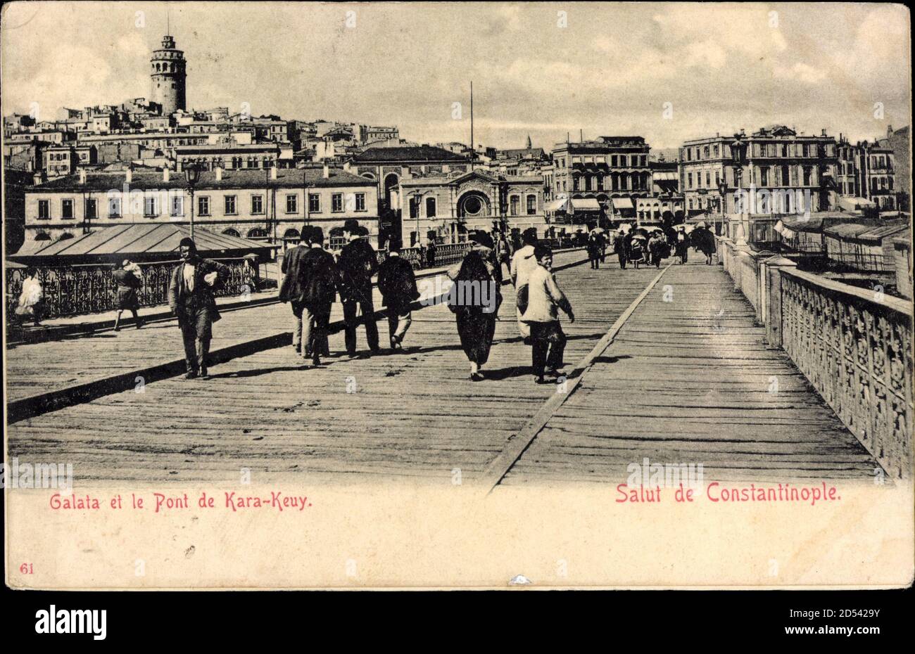 Konstantinopel Istanbul Türkei, Galata et le Pont de Kara Keuy | utilisation dans le monde entier Banque D'Images