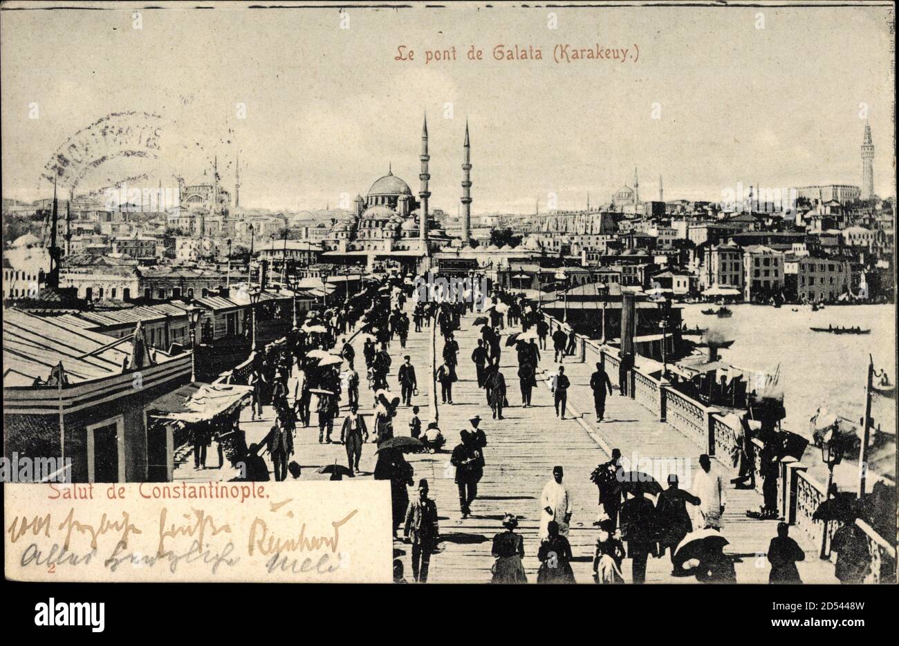 Konstantinopel Istanbul Türkei, le pont de Galata, Karakeuy | utilisation dans le monde entier Banque D'Images