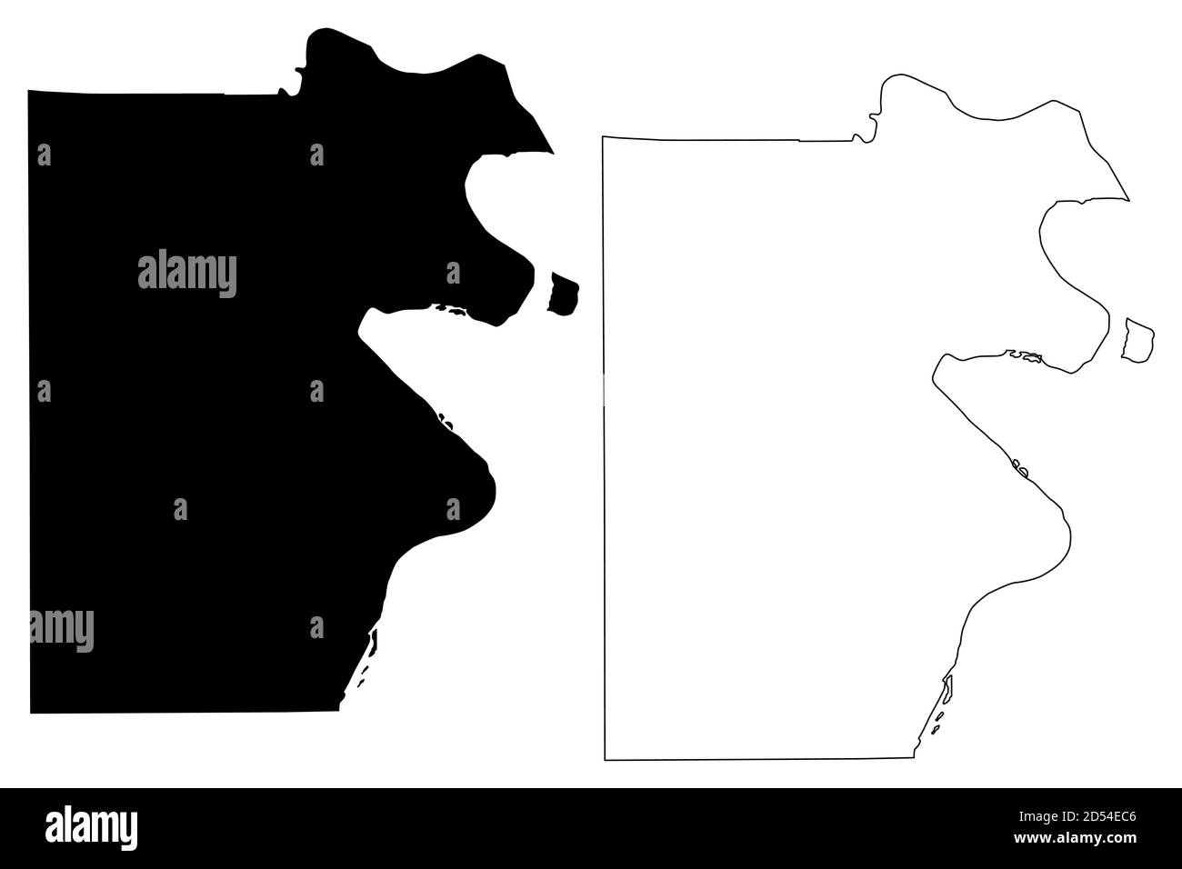 Comté de Pemiscot, Missouri (comté des États-Unis, États-Unis d'Amérique, États-Unis, États-Unis, États-Unis) carte illustration vectorielle, scribble esquisse carte de Pemiscot Illustration de Vecteur