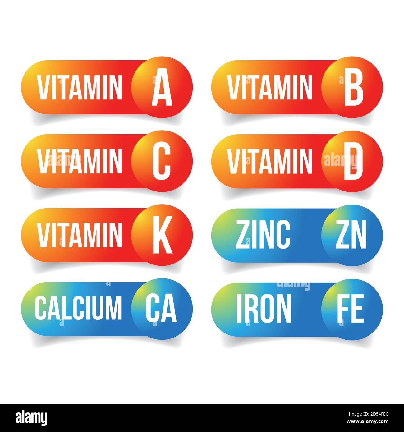 Compléments alimentaires vitamines et minéraux Illustration de Vecteur