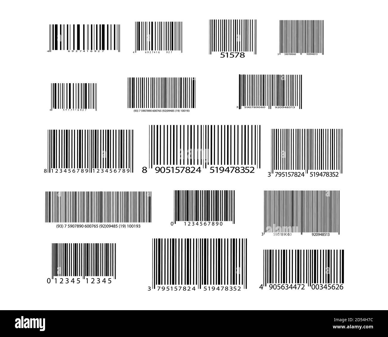 Icône de code-barres réaliste. Un code-barres moderne simple et plat. Marketing, le concept d'Internet. Illustration de Vecteur