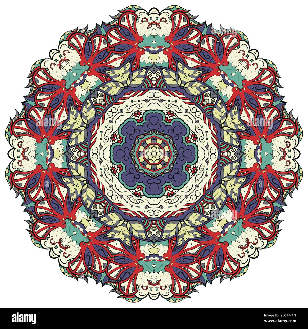 Mandala, conception de la roue de traction Illustration de Vecteur