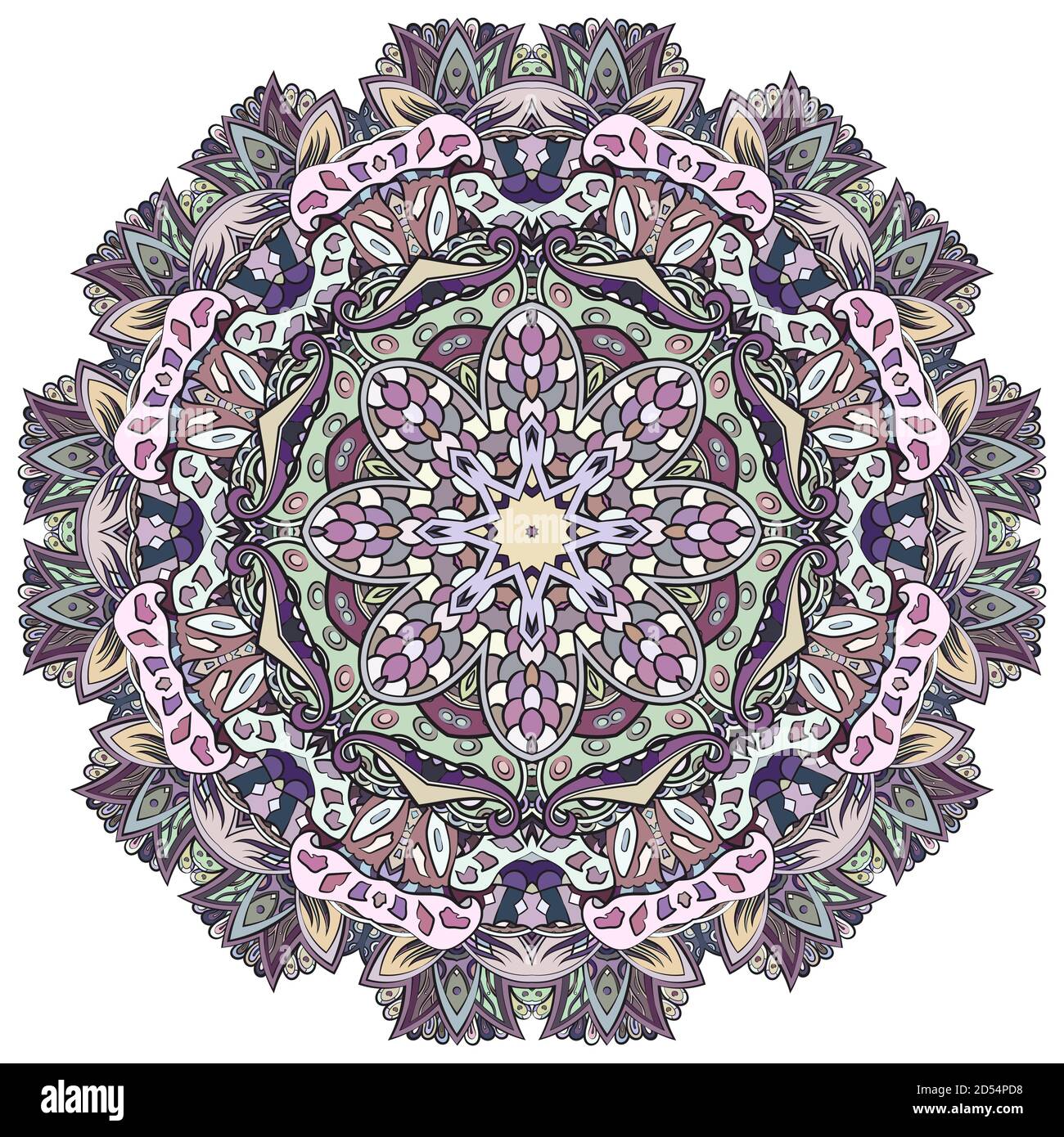 Mandala, conception de la roue de traction Illustration de Vecteur