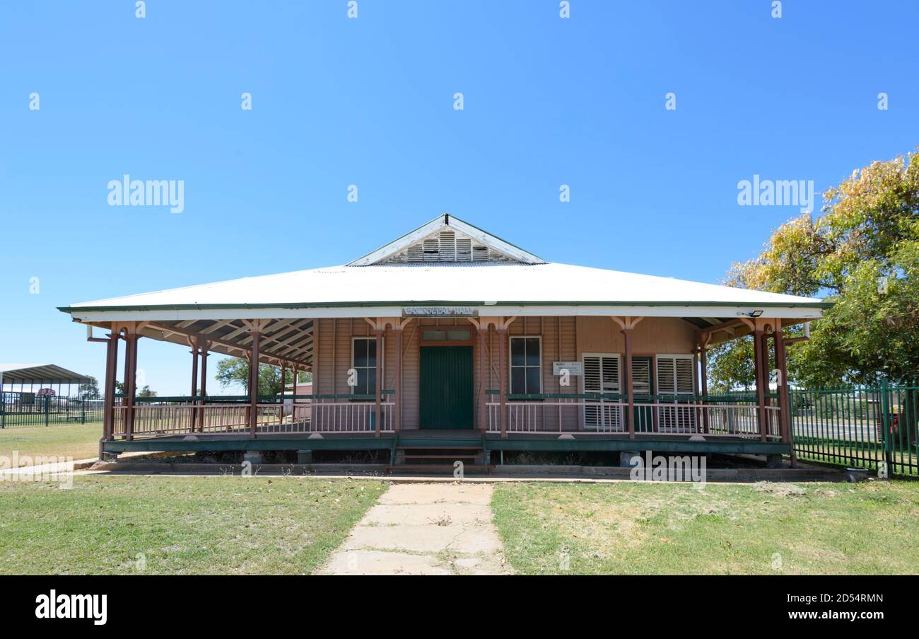 Community Hall est un ancien hôtel de ville classé au patrimoine, construit en 1923, à Camooweal, Barkly Highway, ville de Mount ISA, Queensland, Australie Banque D'Images