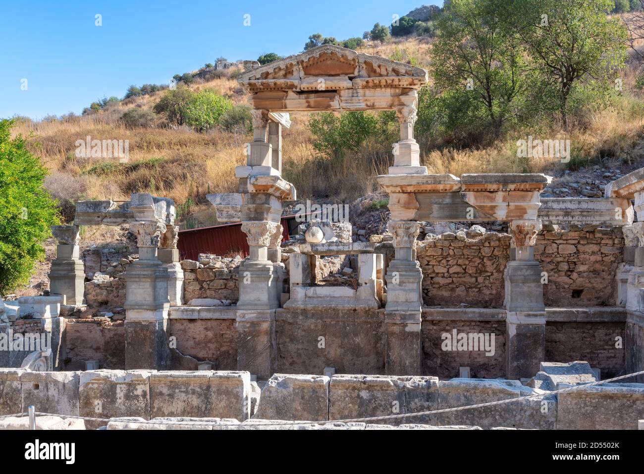Ruines d'Éphèse en Sunny Day Banque D'Images