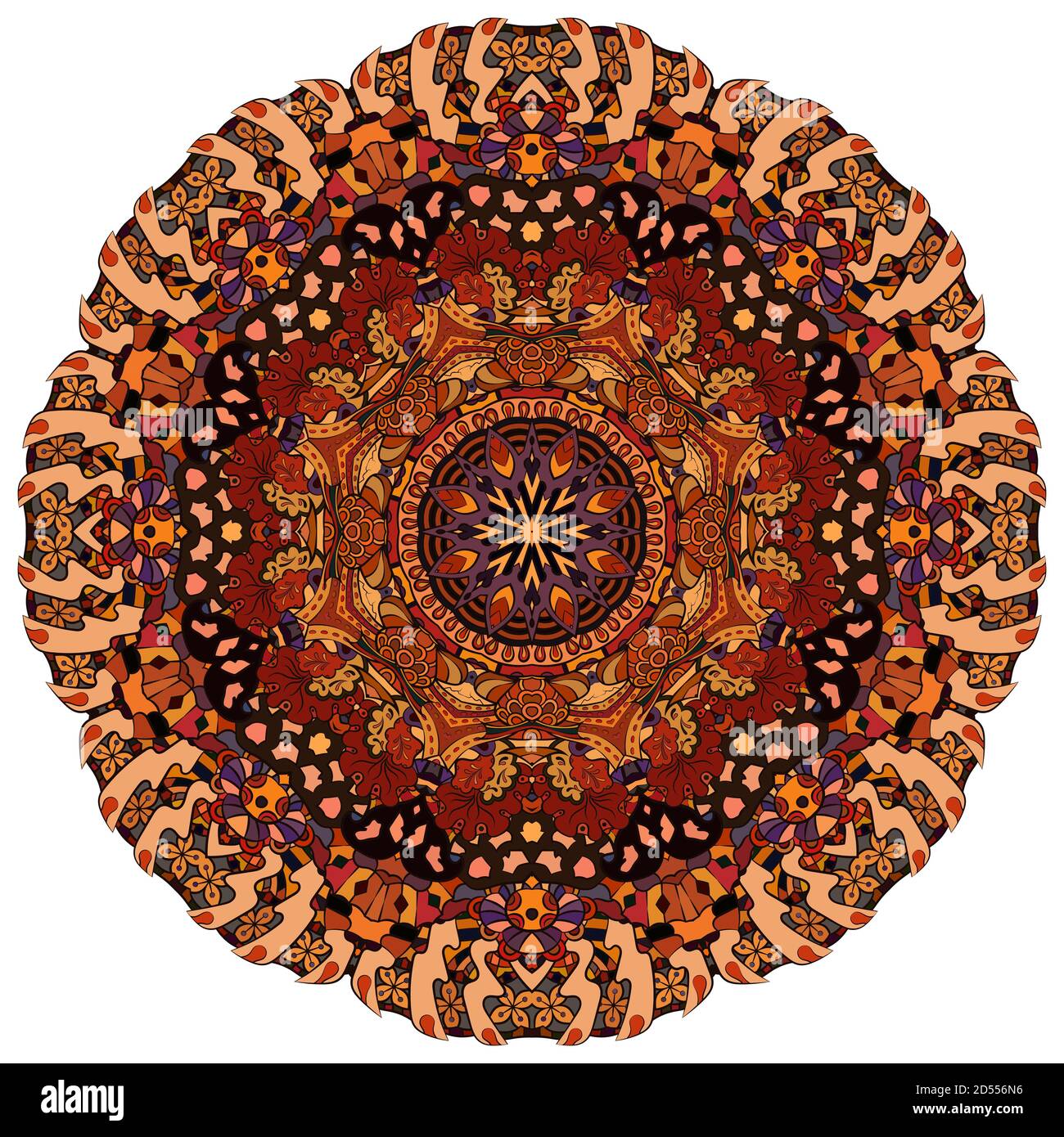 Mandala, conception de la roue de traction Illustration de Vecteur