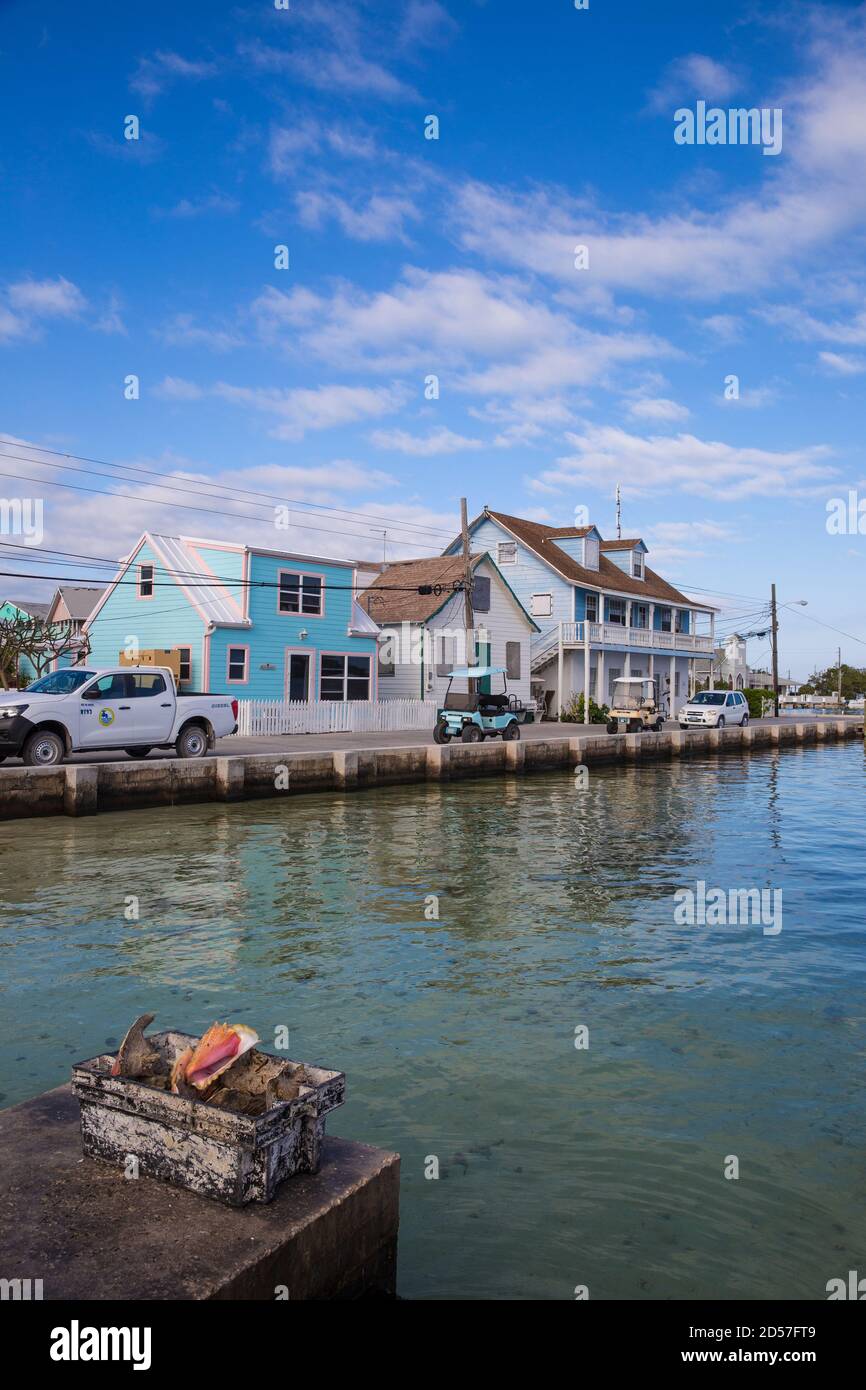 Bahamas, îles Abaco, Green Turtle Cay, New Plymouth Banque D'Images