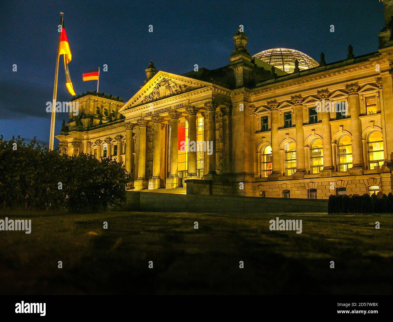 Bâtiments historiques à Berlin (le Bundestag le Parlement fédéral allemand) Banque D'Images
