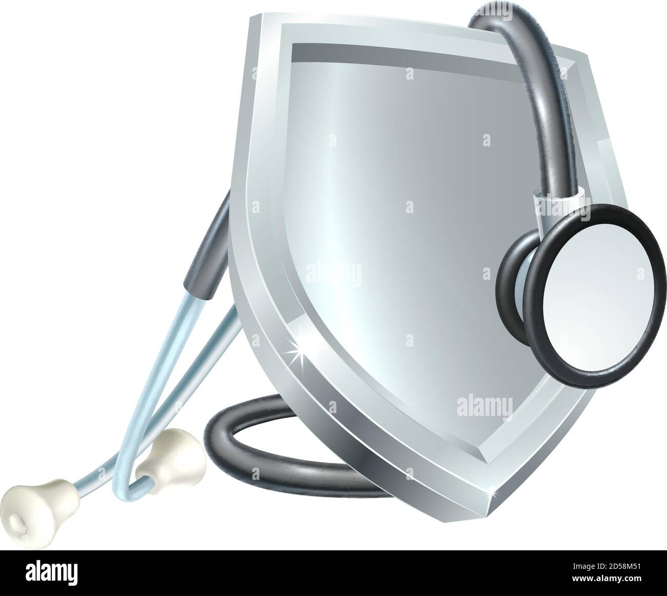 Shield Stethoscope Medical Health Icon concept Illustration de Vecteur