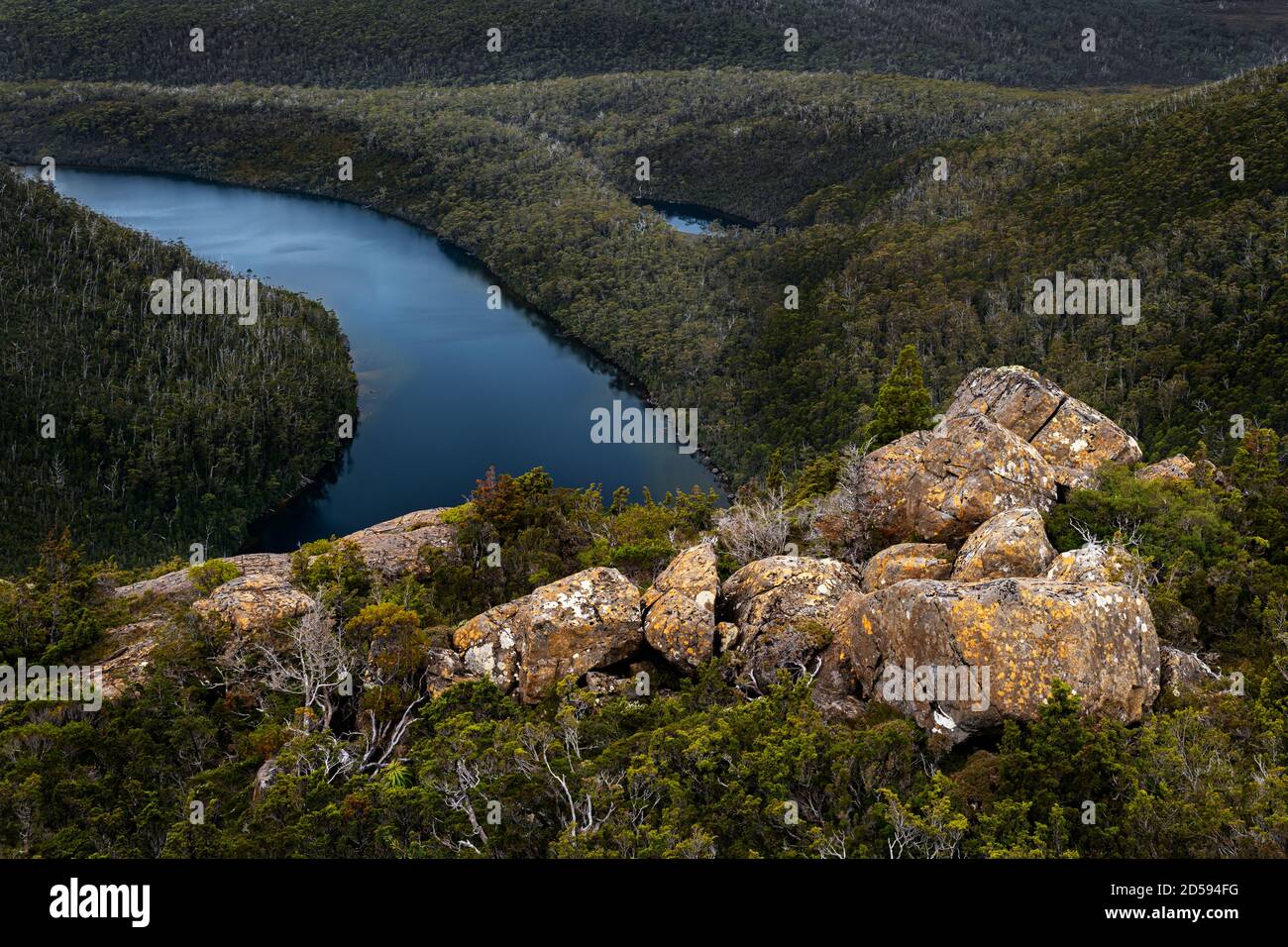 Lake Seal dans le parc national du Haut-pays de Mount Field. Banque D'Images