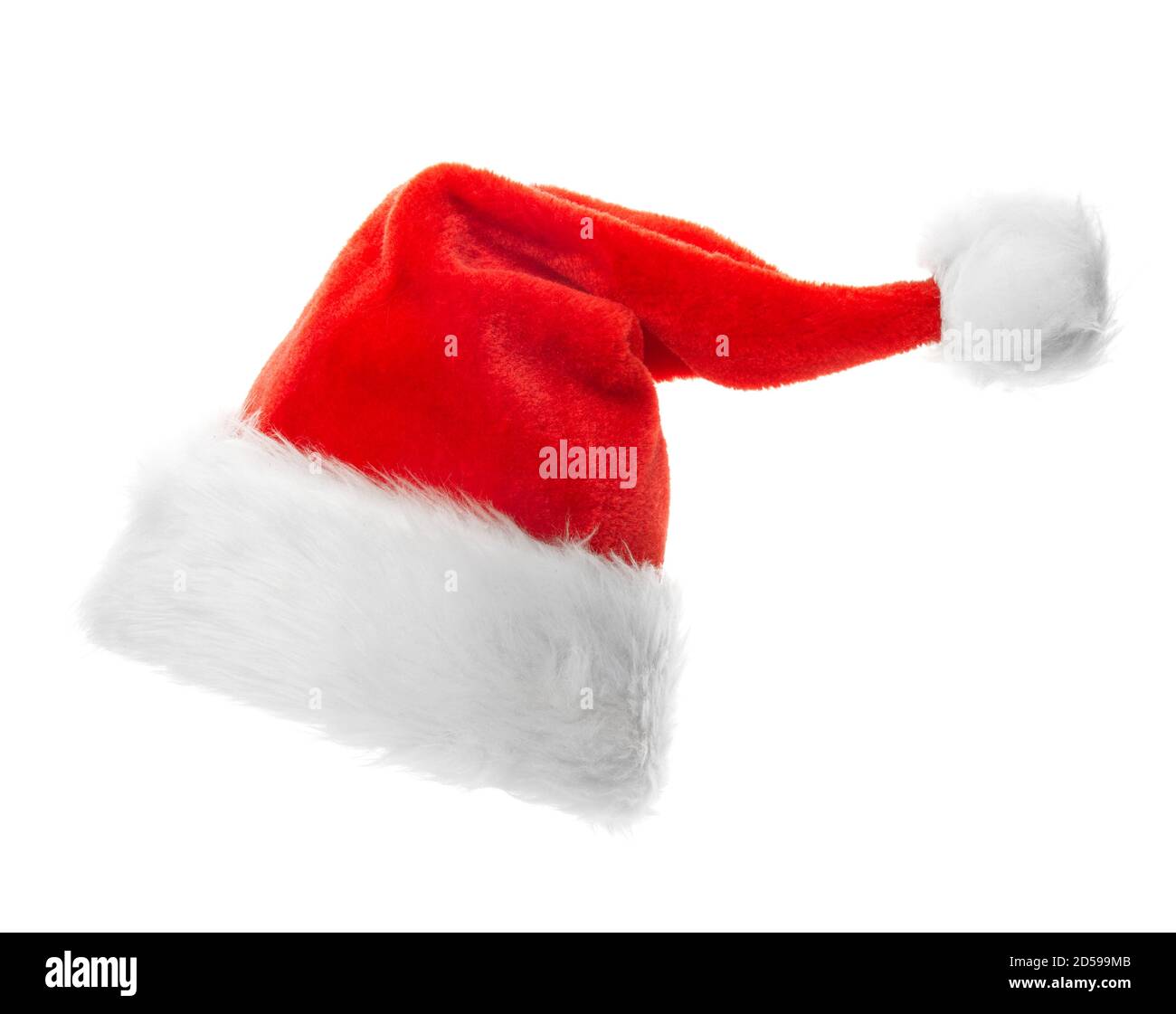 Santa Claus hat rouge isolé sur fond blanc Banque D'Images