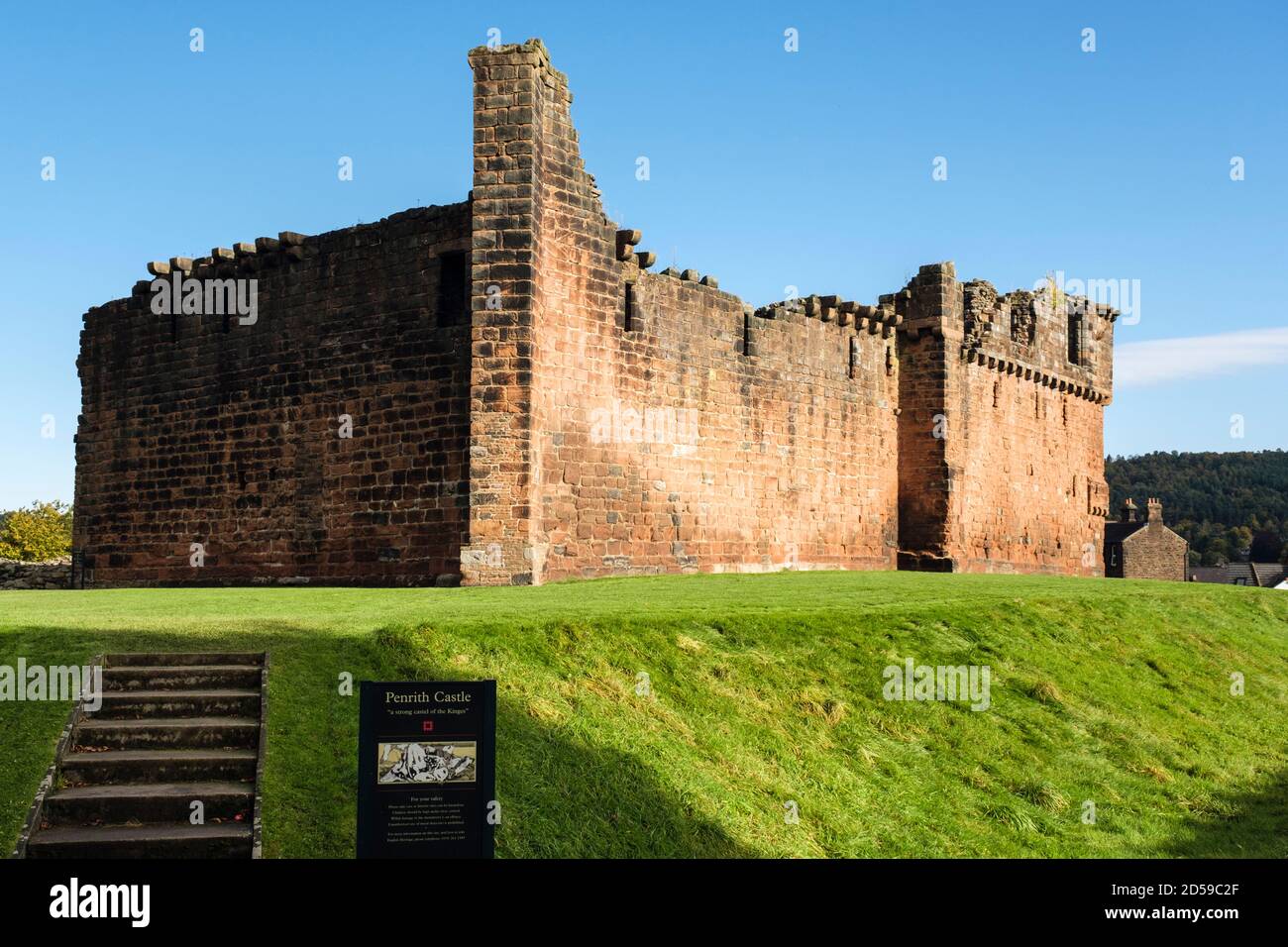 Ruines du château de Penrith. PENRITH, Cumbria, Angleterre, Royaume-Uni, Grande-Bretagne Banque D'Images