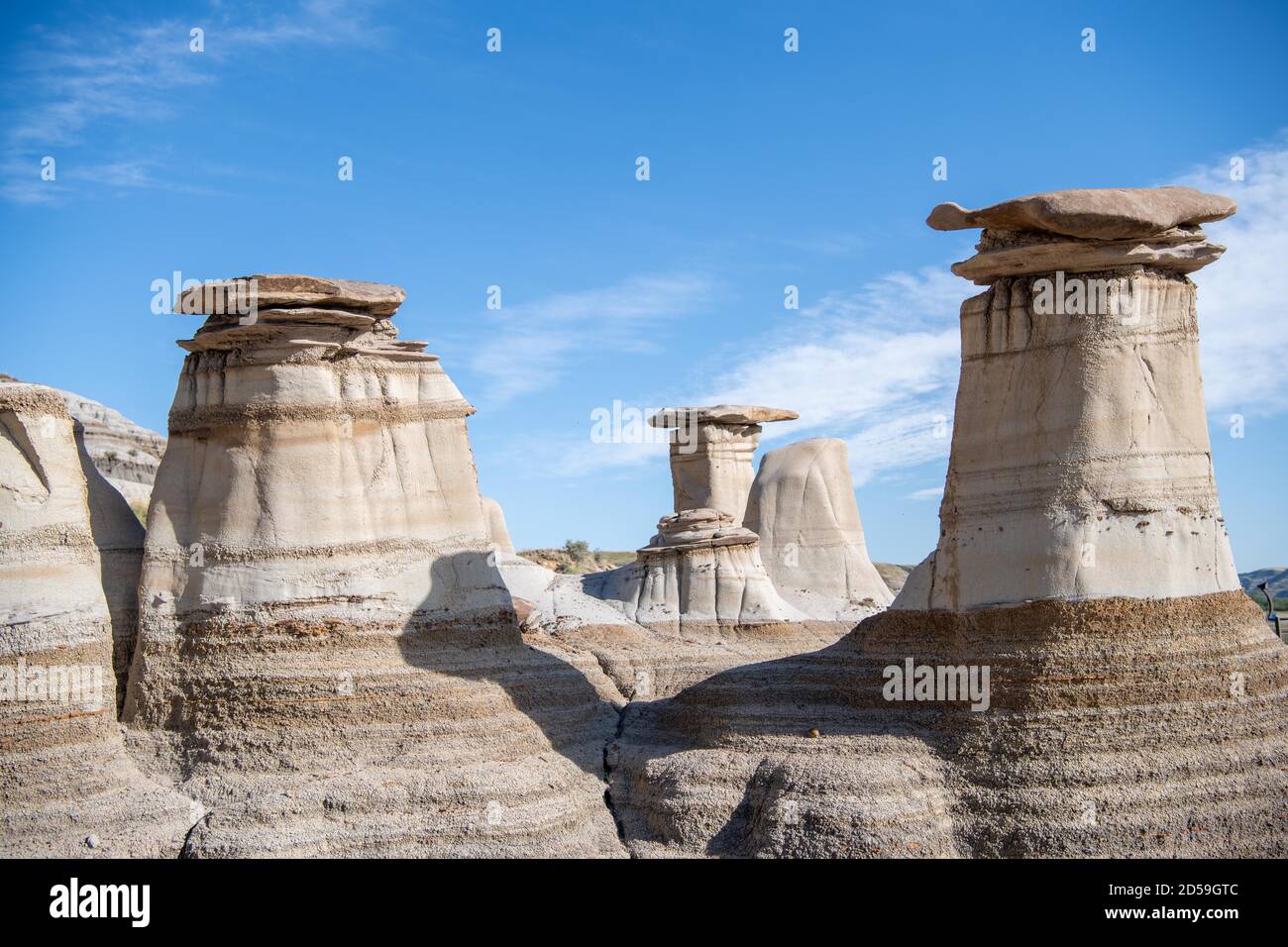 Gros plan des zoos de roche, Badlands, Drumheller, Alberta, Canada Banque D'Images