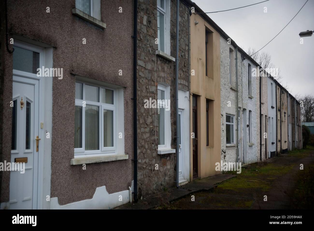 Chalets ouvriers de Blaenavon et site classé au patrimoine mondial de l'UNESCO de Blaenavon Industrial Landscape, pays de Galles du Sud, Royaume-Uni Banque D'Images