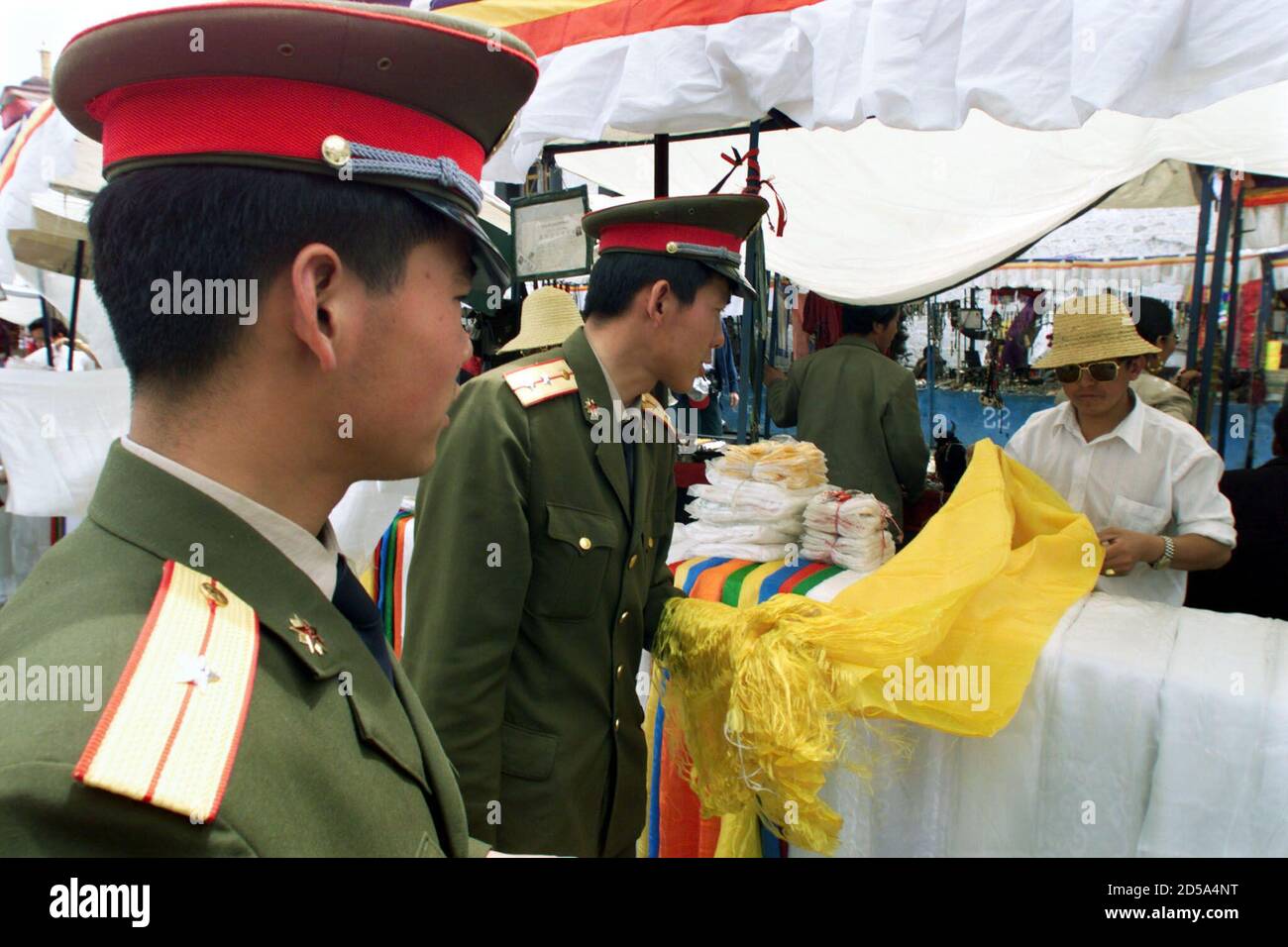 Tibetan vendor at the Barkhor Street 