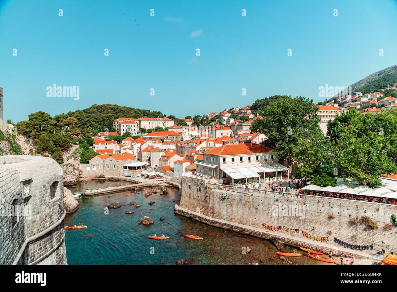 La ville vue depuis le mur de dubrovnik Banque D'Images