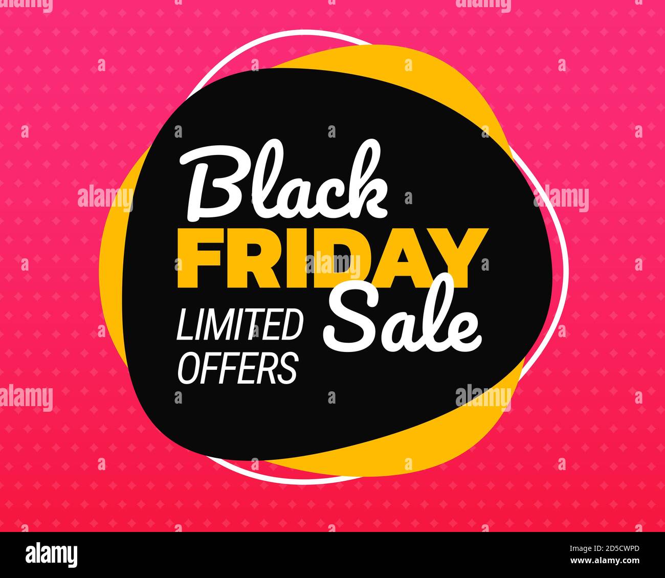 Black friday sale Limited offre bannière dans le design plat. Modèle modifiable Illustration de Vecteur