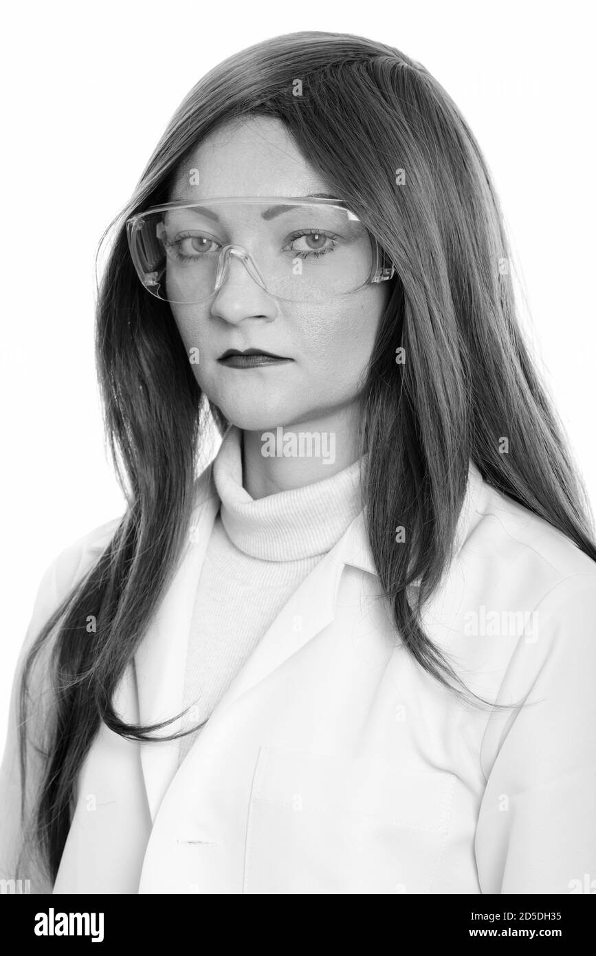 Portrait de visage de femme médecin portant des lunettes Banque D'Images