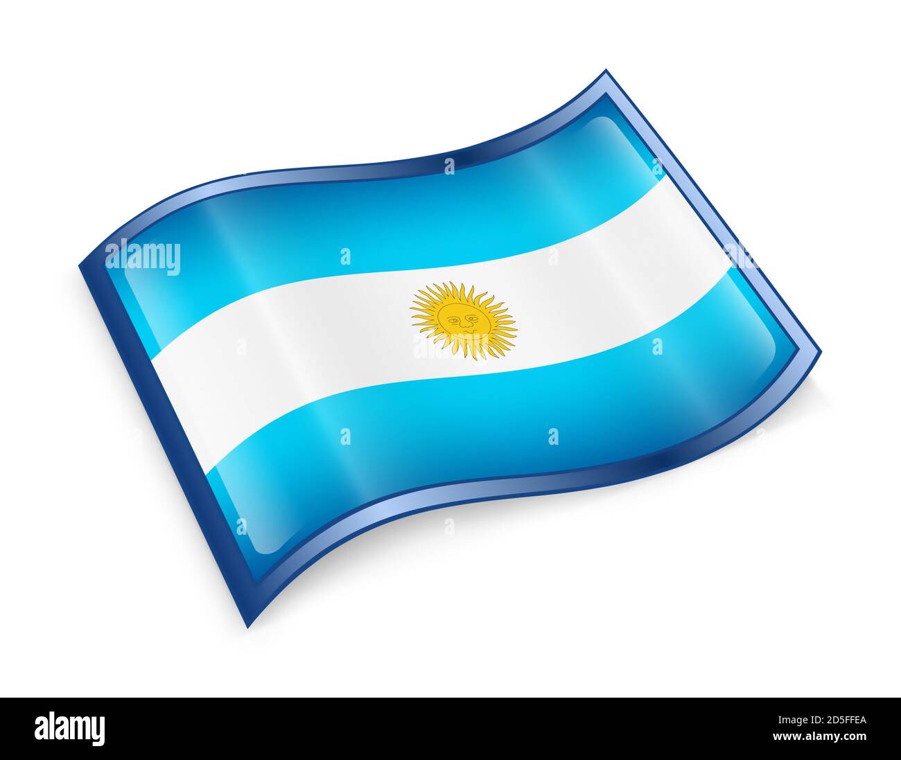 L'icône du drapeau de l'Argentine Banque D'Images