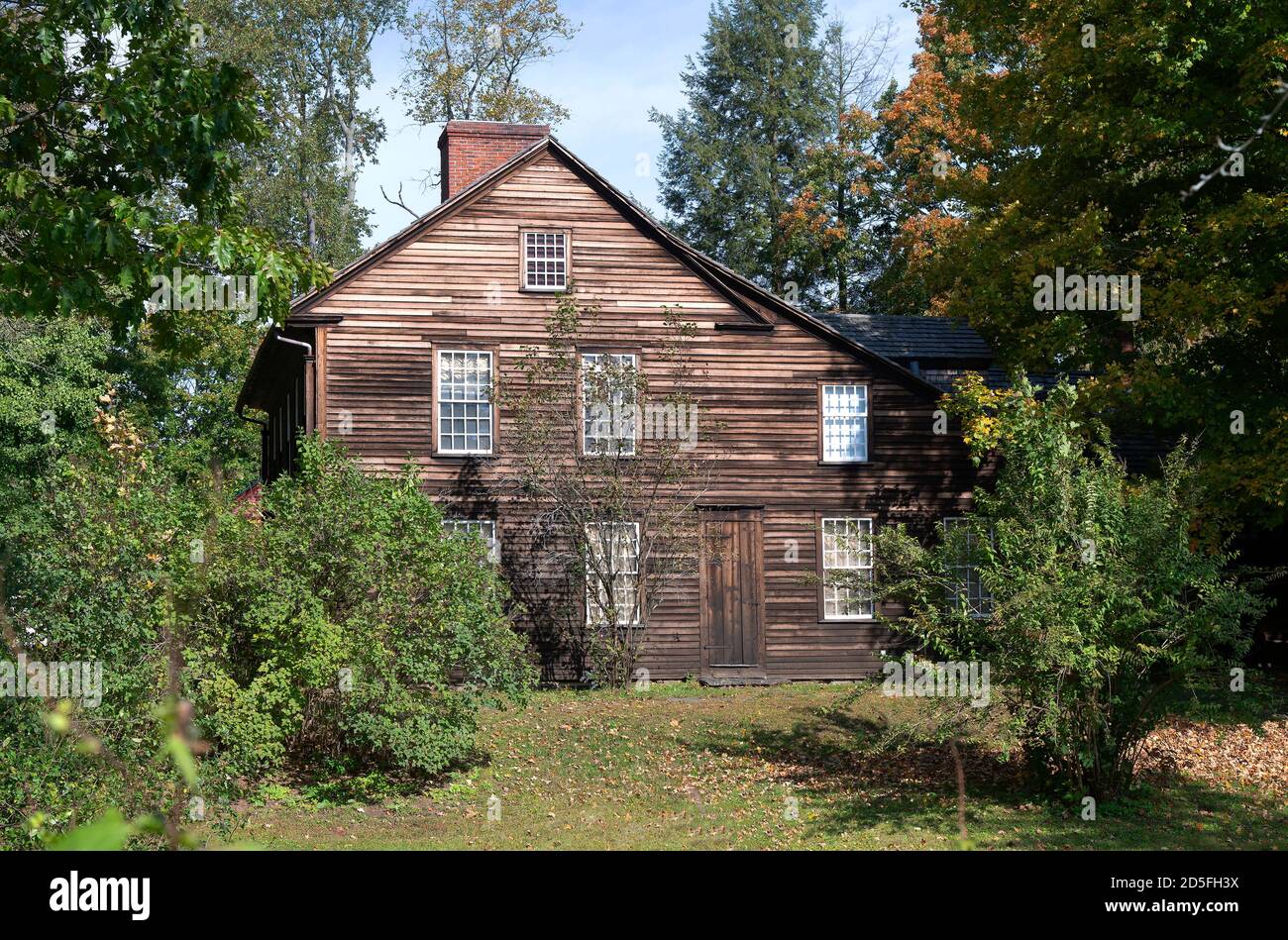 Village historique de Deerfield, Deerfield, Massachusetts, États-Unis, The Allen House - 1734 Banque D'Images