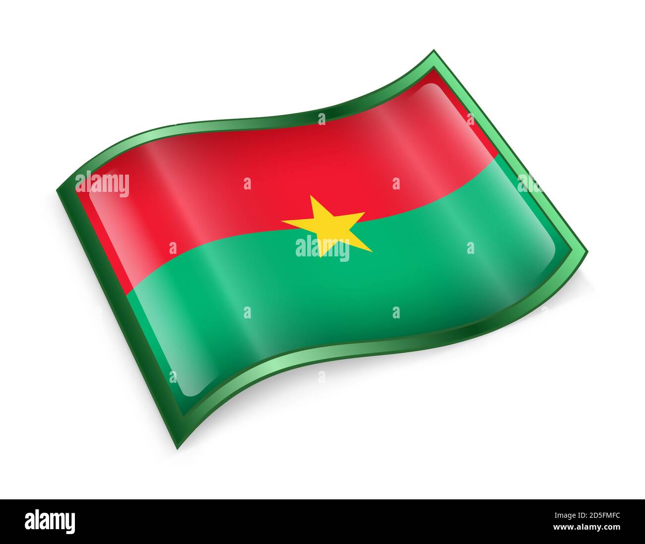 L'icône du drapeau du Burkina Faso. Banque D'Images