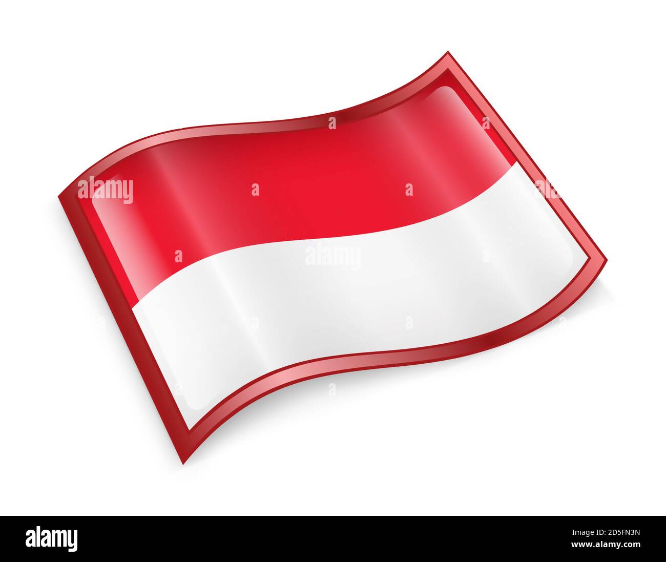 L'icône du drapeau de Monaco. Banque D'Images