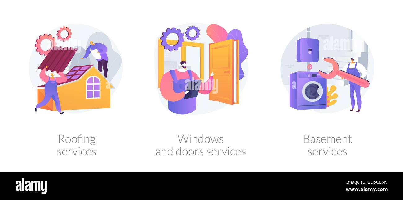 Maisons de rénovation métaphores Illustration de Vecteur