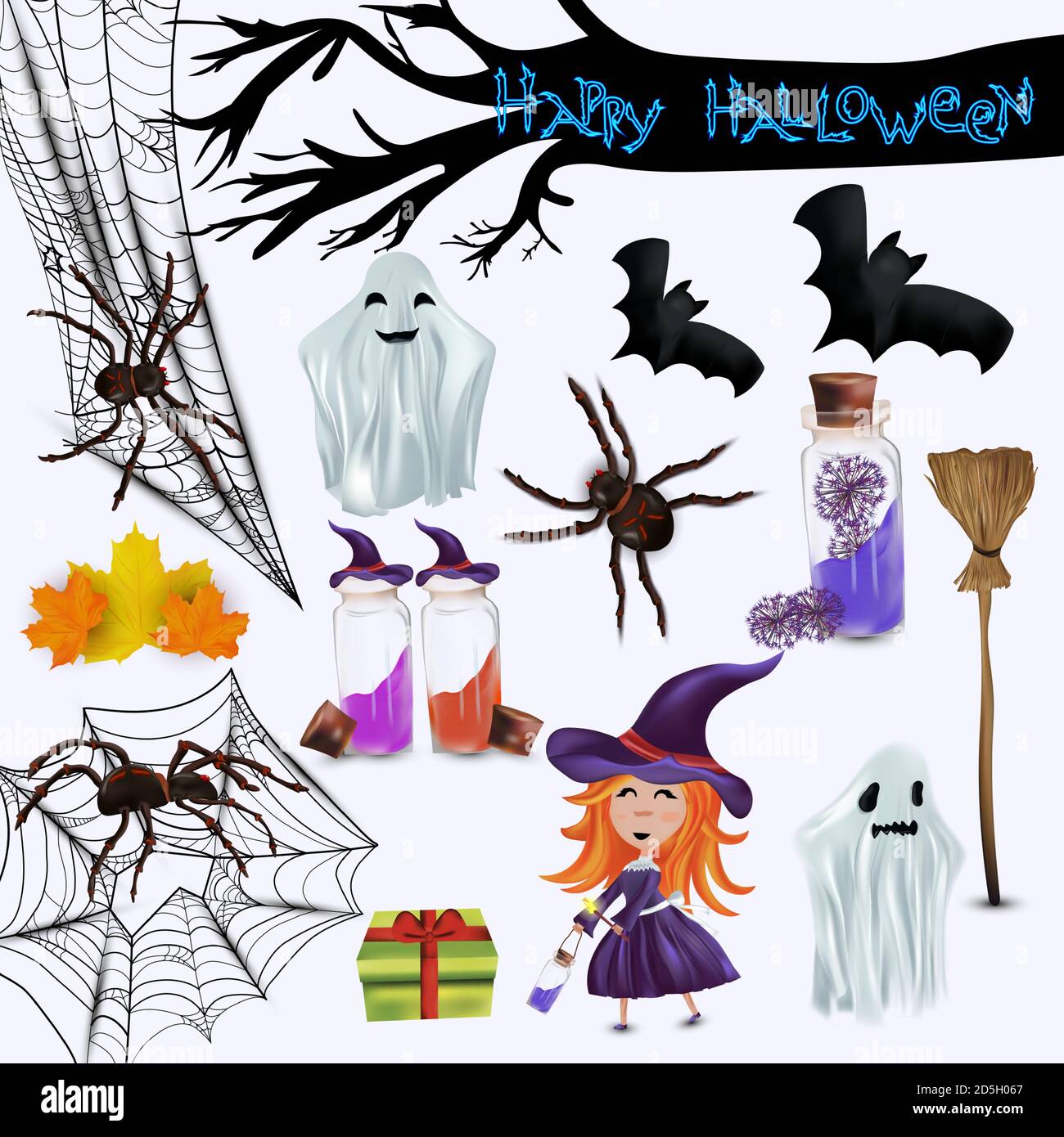 Kit De Guirlande De Ballons D'Halloween Avec Ballons En Aluminium Citrouille, Ch