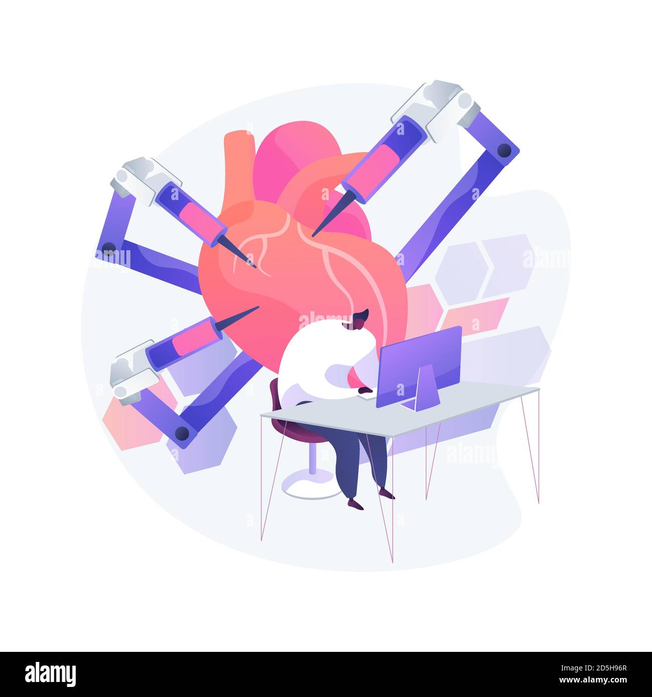 Illustration abstraite du vecteur de concept des robots commandés à distance. Illustration de Vecteur