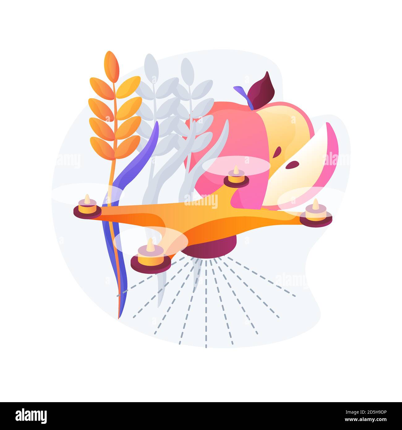 Agriculture utilisation de drone concept abstrait illustration vectorielle. Illustration de Vecteur