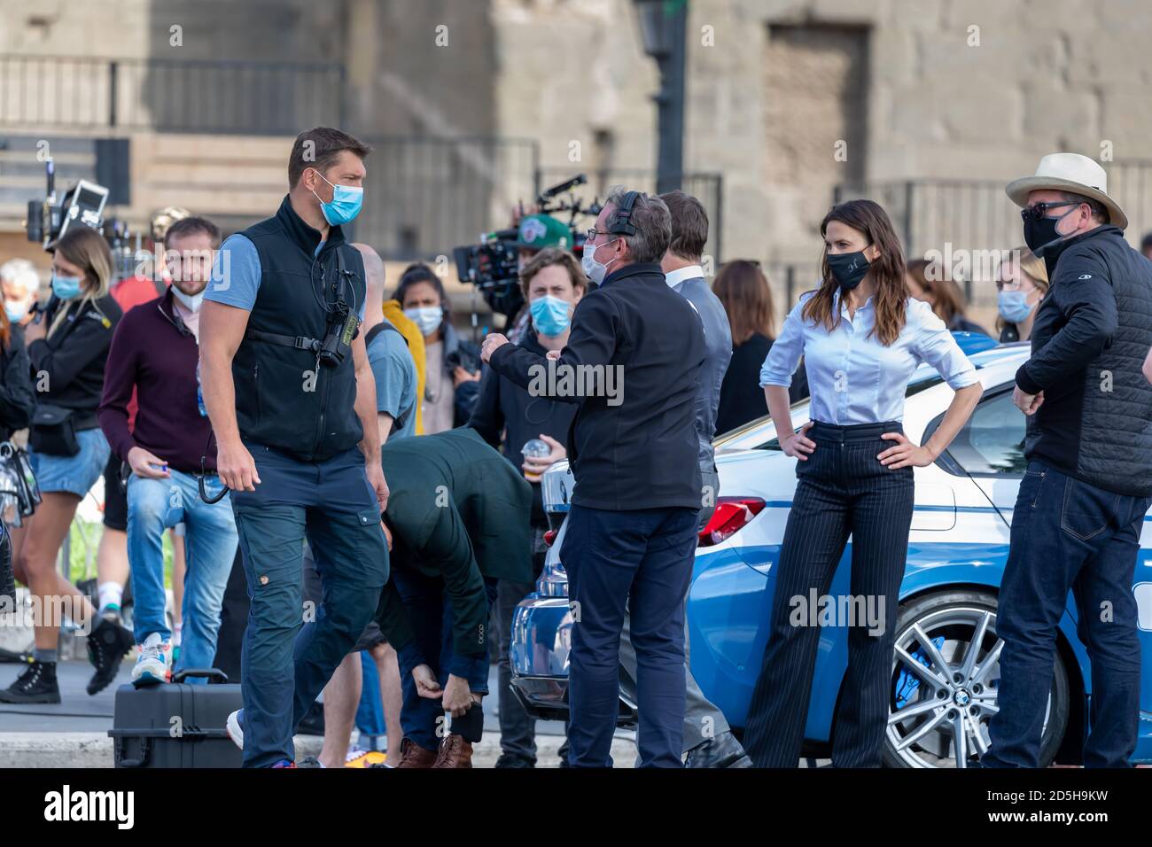 Rome, Italie - 13 octobre 2020: Quelques scènes tournées sur le film 'la mission impossible 7' à Rome, Italie Banque D'Images