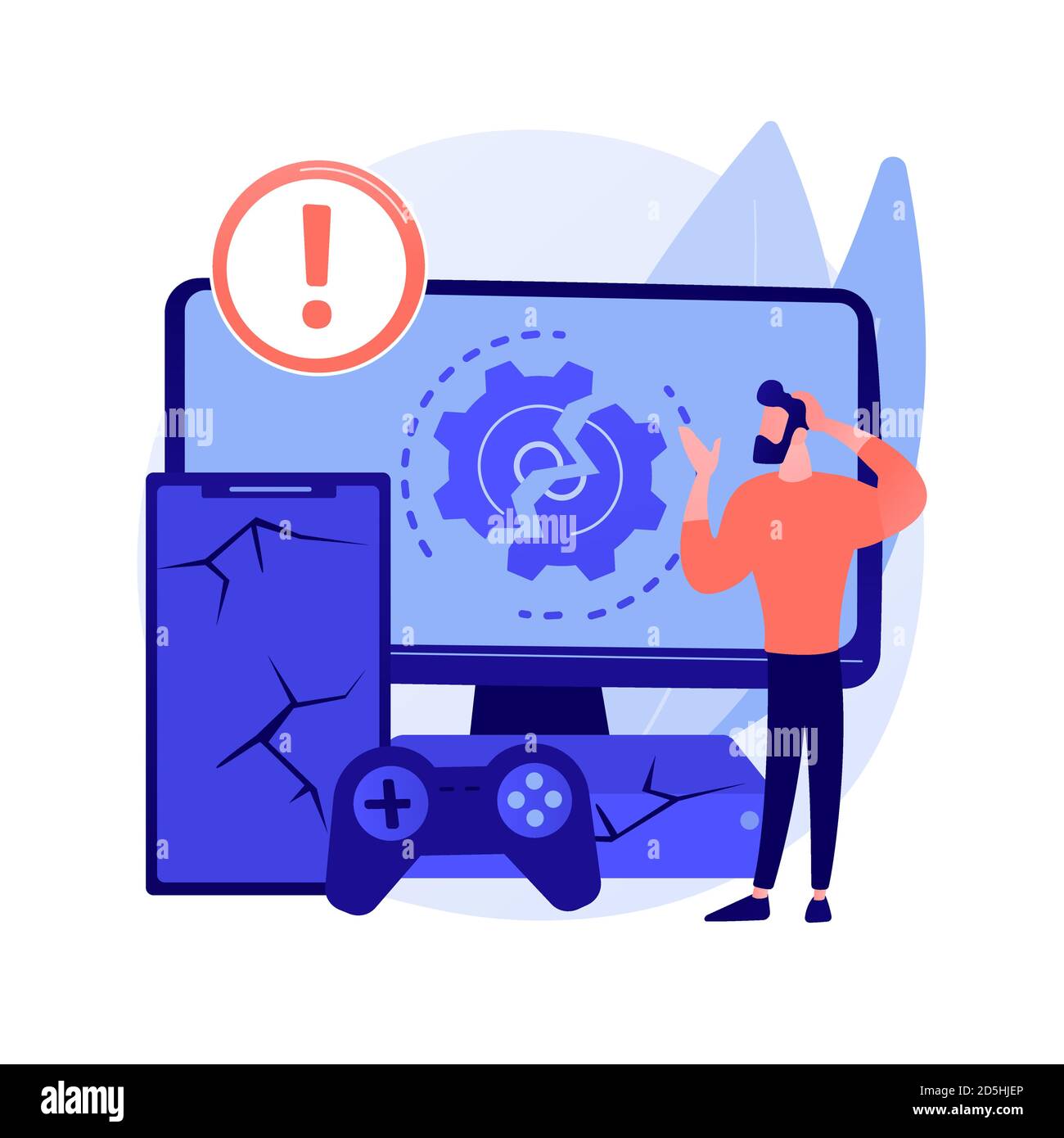 Illustration du vecteur de concept abstrait du produit défectueux. Illustration de Vecteur