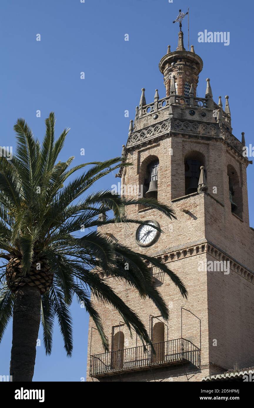 Ronda, España, Hiszpania, Espagne, Espagnol; Iglesia de Santa María la Mayor; Banque D'Images