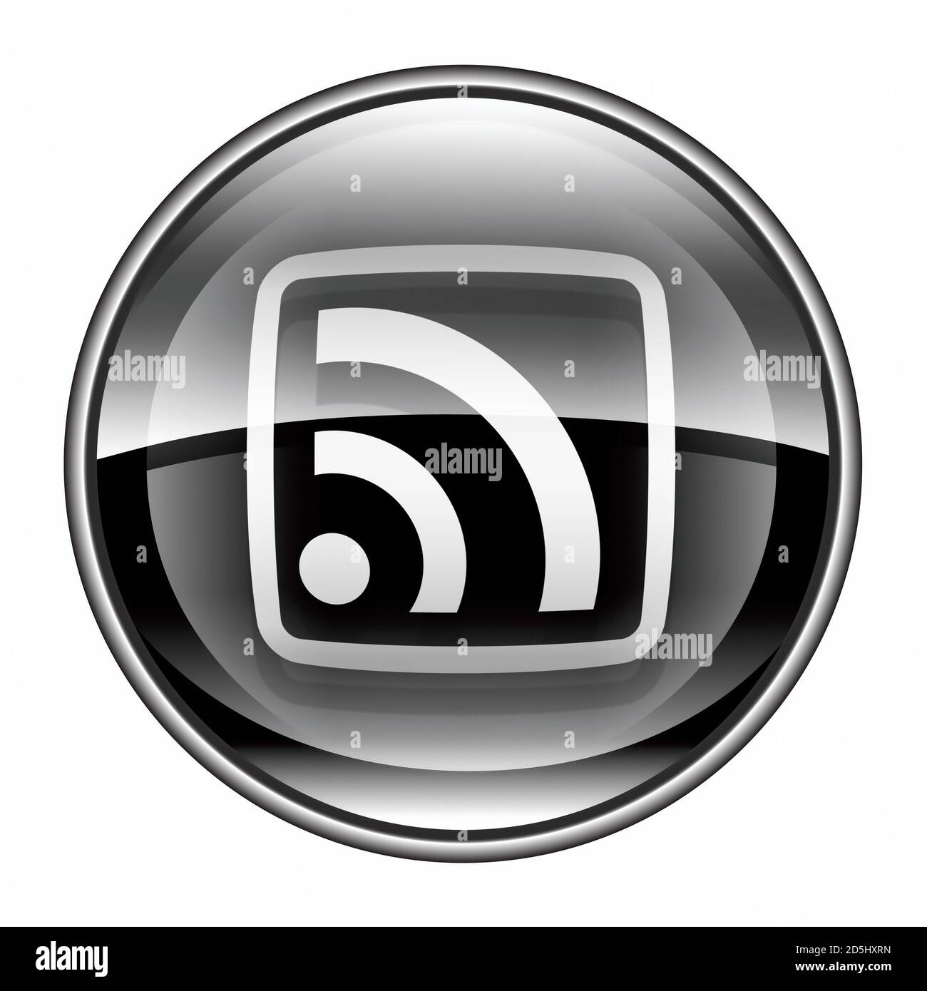 WI-Fi icon noir, isolé sur fond blanc Banque D'Images