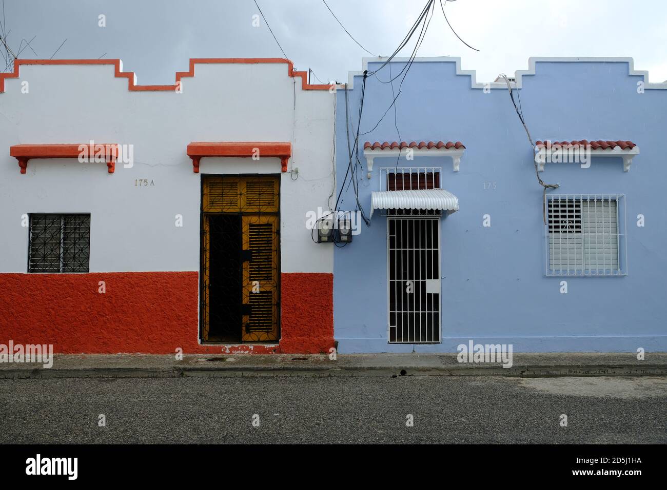 République dominicaine Santo Domingo - Maisons résidentielles dans la zone coloniale Banque D'Images