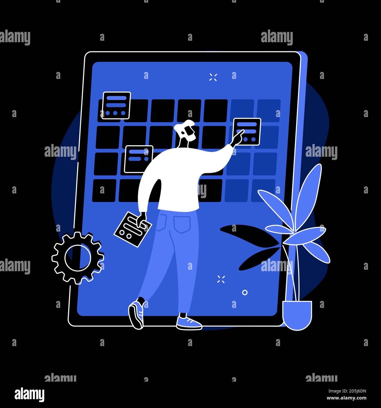 Illustration du vecteur de concept abstrait de gestion du temps. Illustration de Vecteur