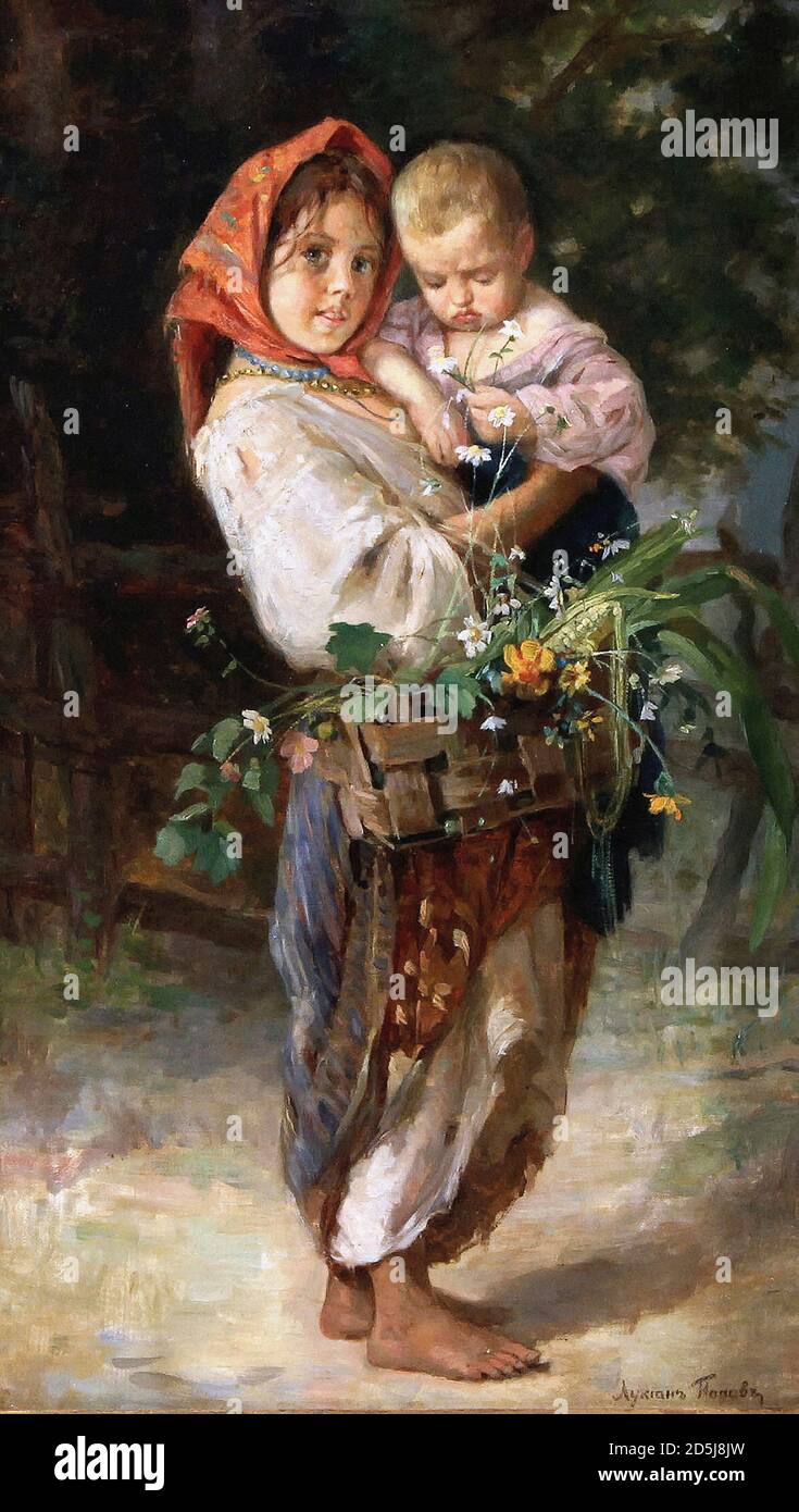 Platonov Khariton Platonovich - aide - École russe - 19e siècle Banque D'Images