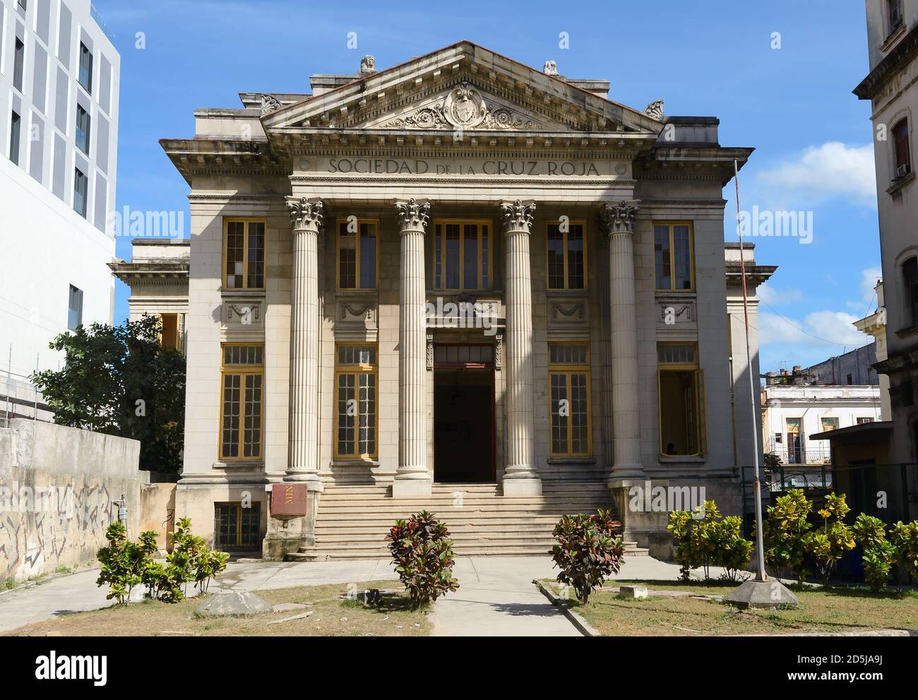 Sociedad de la Cruz Roja / Société cubaine de la Croix-Rouge à la Havane, Cuba. Banque D'Images