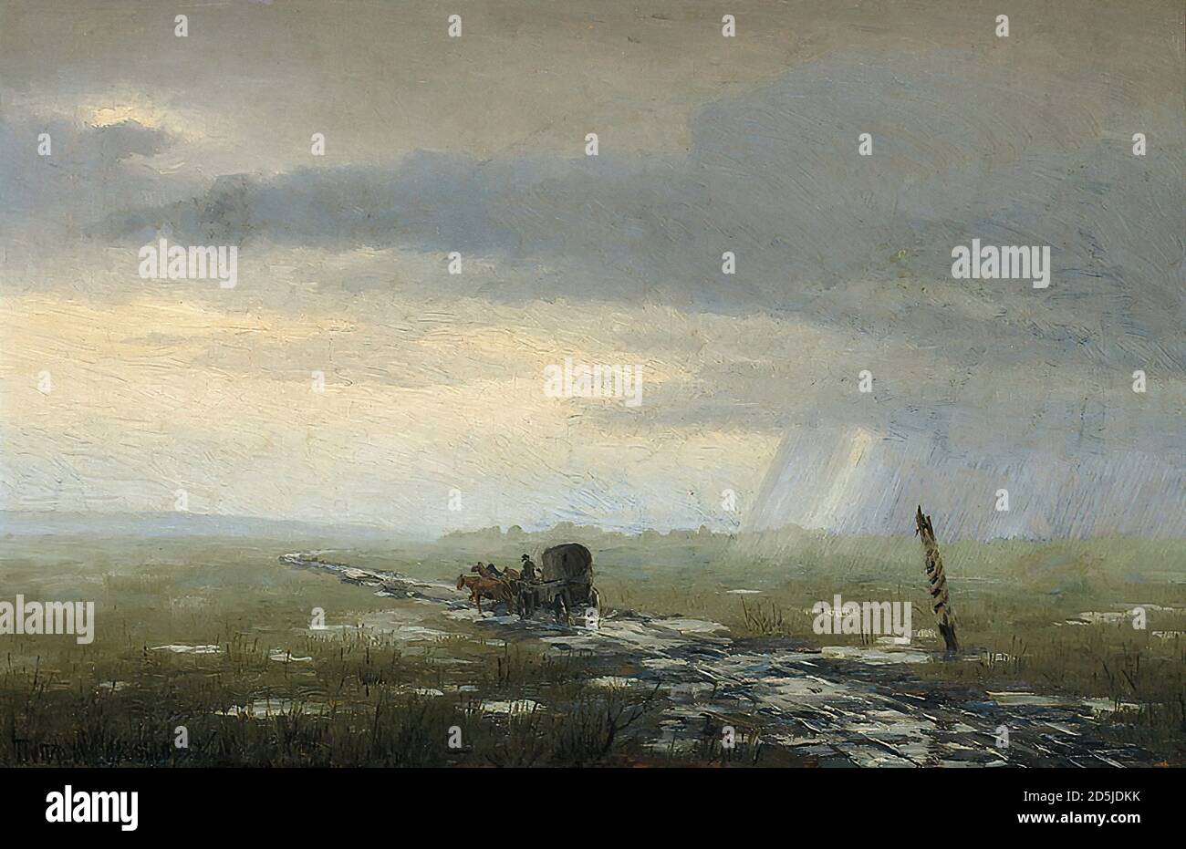 Sokolov Peter Petrovich - Auf DEM Weg - École russe - 19e siècle Banque D'Images