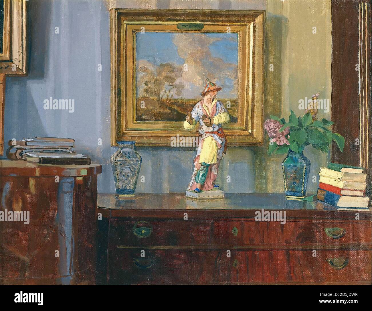 Somov Constantin - intérieur avec figurine chinoise - École russe - 19e siècle Banque D'Images