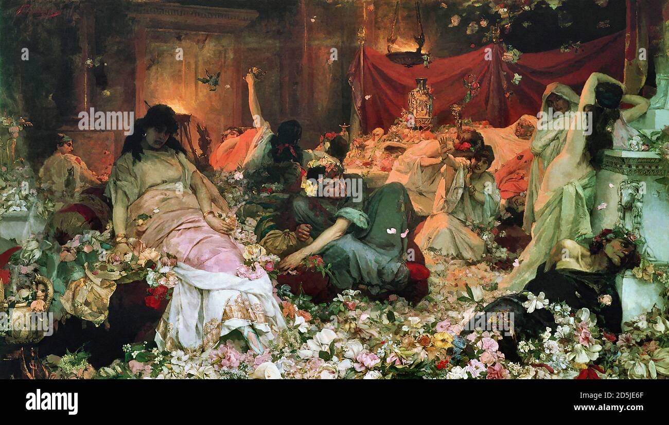 Svedomsky Pavel Alexandrovitch - enterré à fleurs - École russe - 19e siècle Banque D'Images
