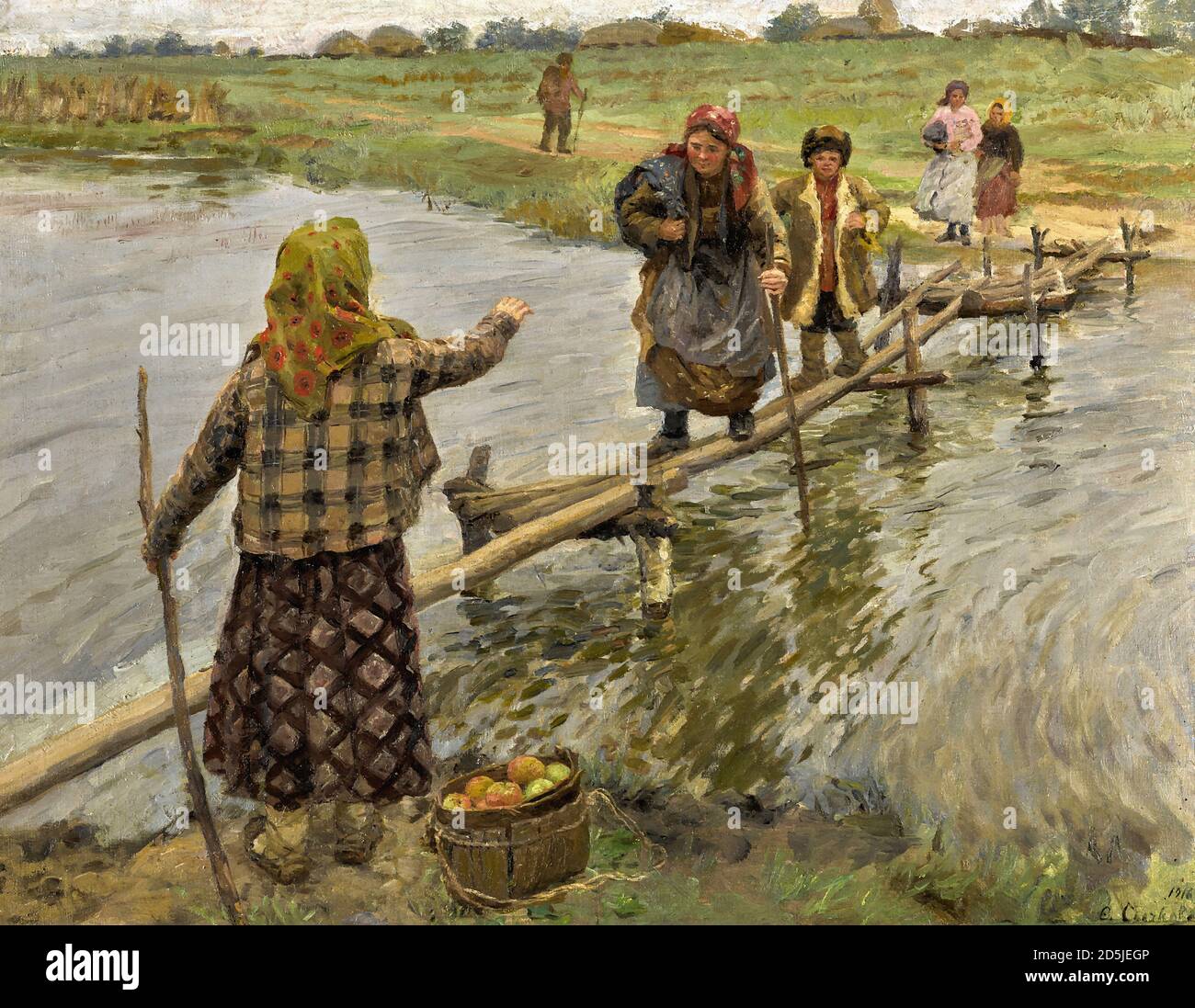 Sychkov Fedot Vasilievich - sur la passerelle - École russe - 19e siècle Banque D'Images