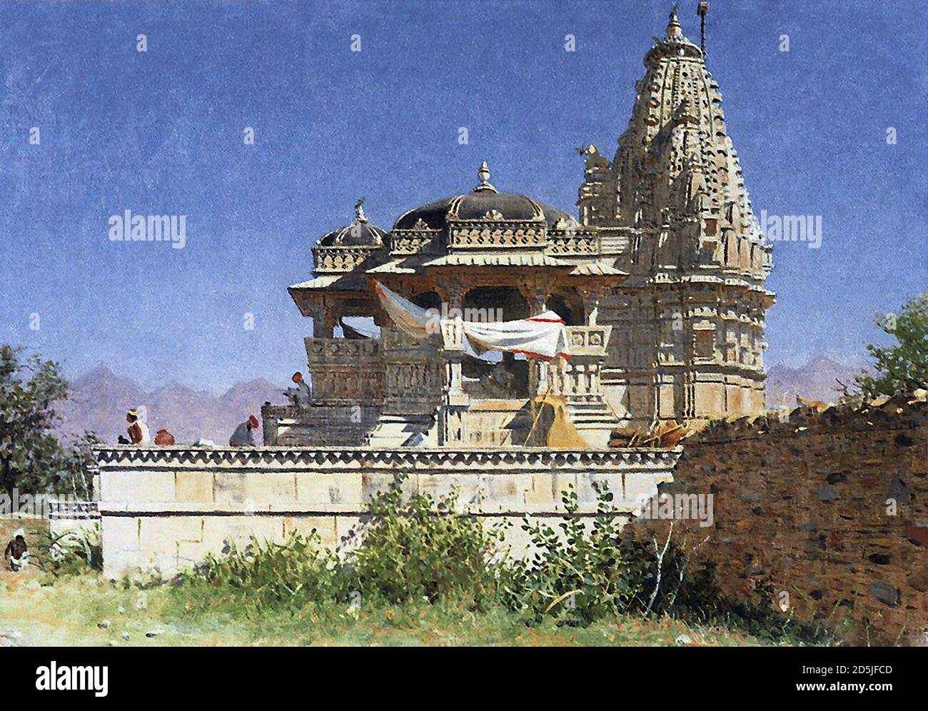 Vereshchagin Vasily Vasilievich - Temple de Braminsky à Adelnure - russe École - 19e siècle Banque D'Images