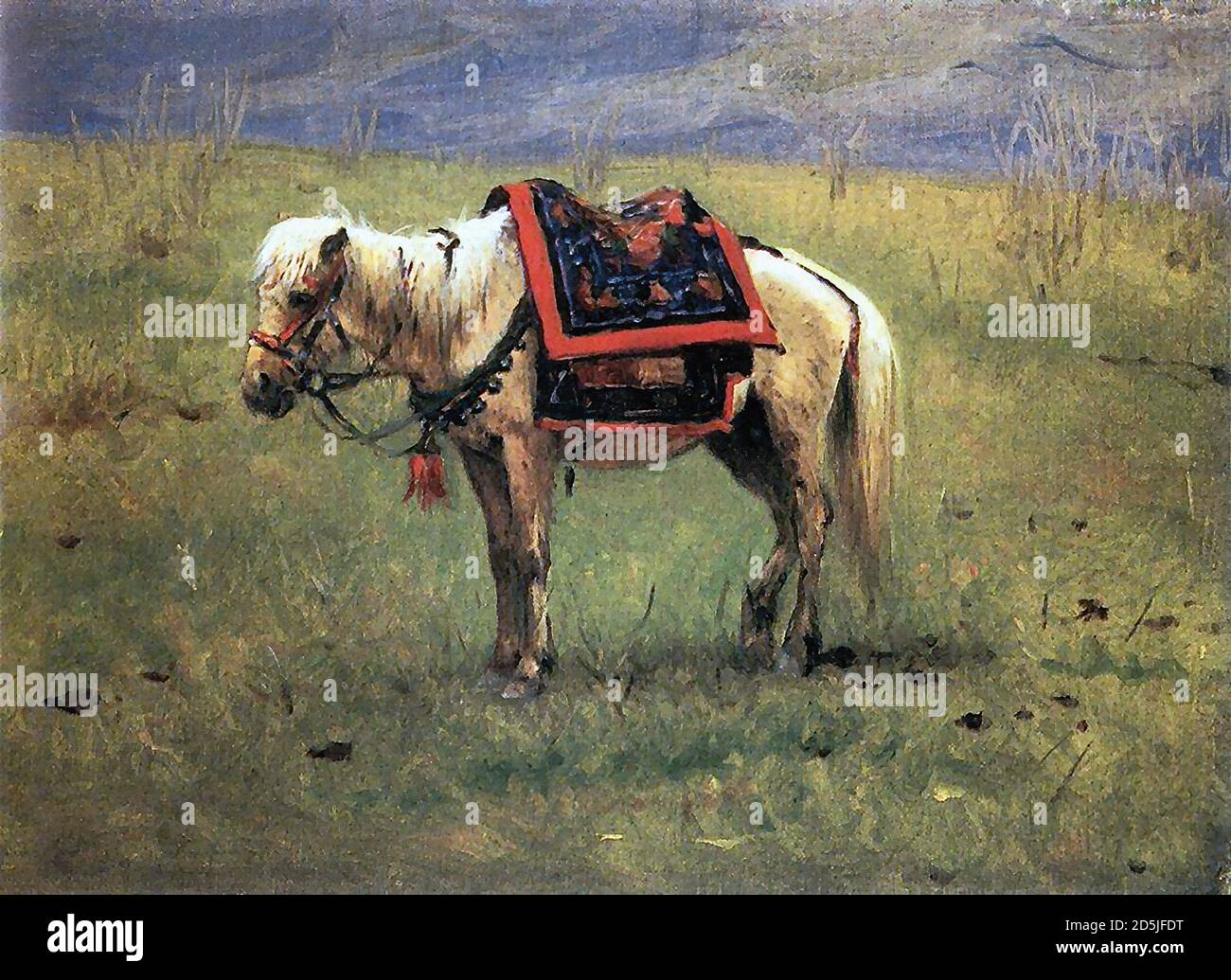 Vereshchagin Vasilievitch - Pony de l'Himalaya - École russe - 19e siècle Banque D'Images