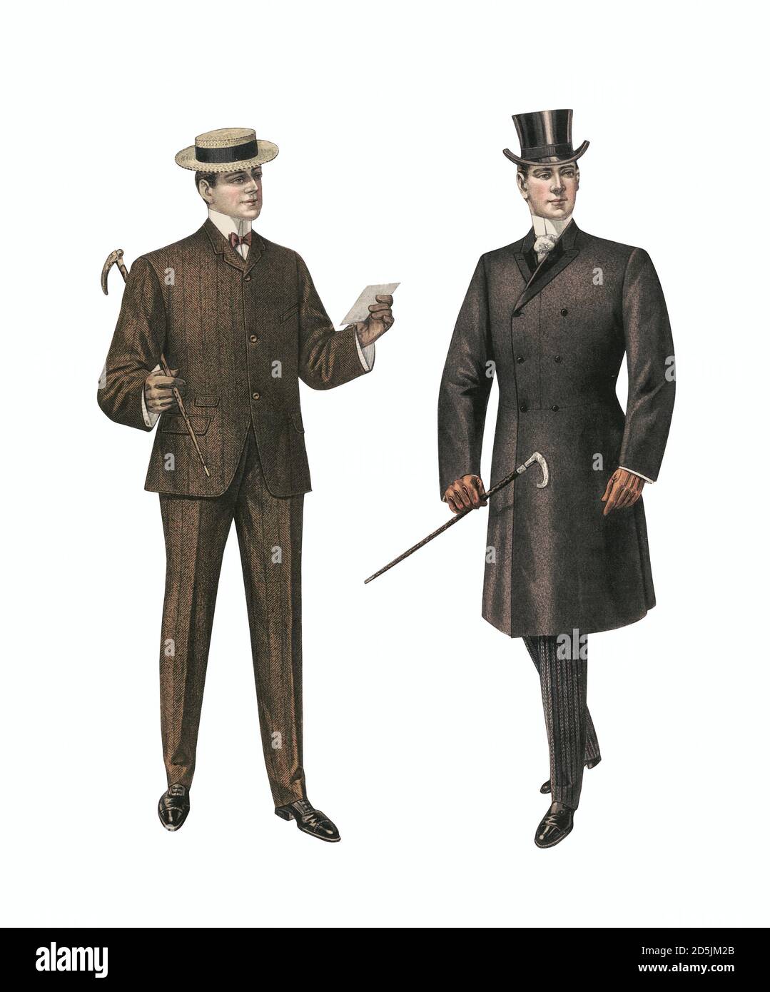 La mode américaine rétro pour homme. ÉTATS-UNIS. 1900 Banque D'Images